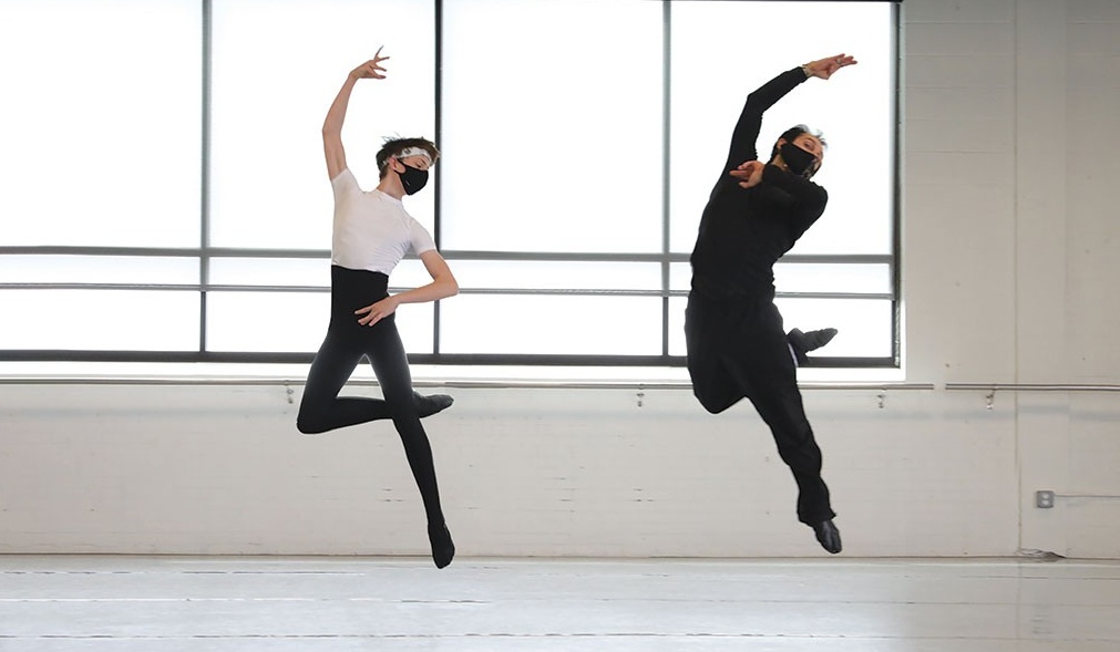 Zoom image: Pre-professional student Rowan Lindamood trains with Artistic Director Sergio Neglia at Neglia Ballet Artists. Photo: Rebecca Lindamood 
