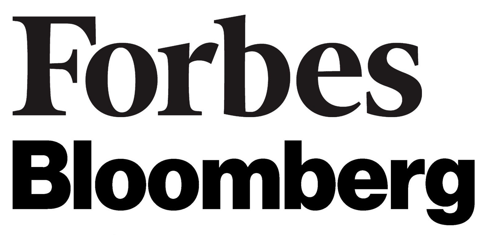 Forbes and Bloomberg logo. 