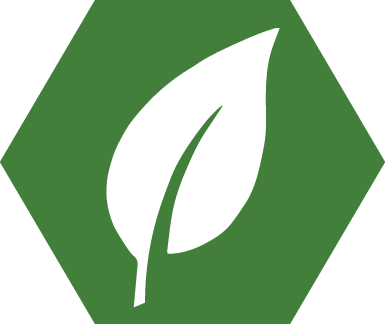 Green icon with leaf that represents Business of Climate Change and links to information about the Business of Climate Change strategic initiative. 