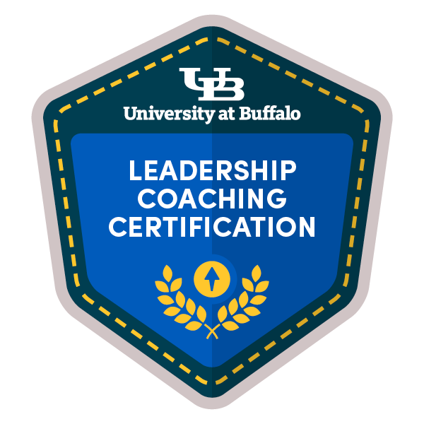 Leadership Coaching Certification badge. 